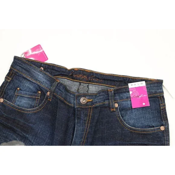 NOS Vintage Y2K Lot 29 Womens Size 9 Looney Tunes Wide Leg Flared Denim Jeans